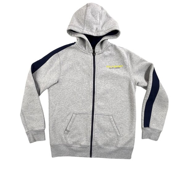 Polo Ralph Lauren Tops - Polo Ralph Lauren Hoodie Women Large Gray Polo Sport Full Zip Fleece Logo RL Y2K